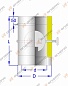 Дроссель-клапан Термо (шибер), d=200 мм, D=260 мм, t=0,8 мм, нерж. 430/430