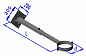 Кронштейн стеновой телескопический d=110 мм, L=300-500 мм, t=1,5 мм, Оцинкованная сталь