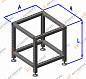 Опора нижняя, t=2 мм, d=200 мм, A=290 - L=500 мм.  Оцинкованная сталь