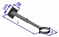 Кронштейн стеновой телескопический d=310 мм, L=300-500 мм, t=1,5 мм, нерж. 430