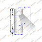 Тройник Моно 45°, d=250 мм, t=0,5 мм, нерж. 304