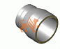  Переход Моно-Термо d=140 - d=140 / D=200 мм, t=0,8 мм, нерж. 304/430