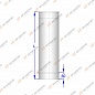 Труба для дымохода, д-115 мм, L=1000 мм, t=0,5 мм, нерж. 430